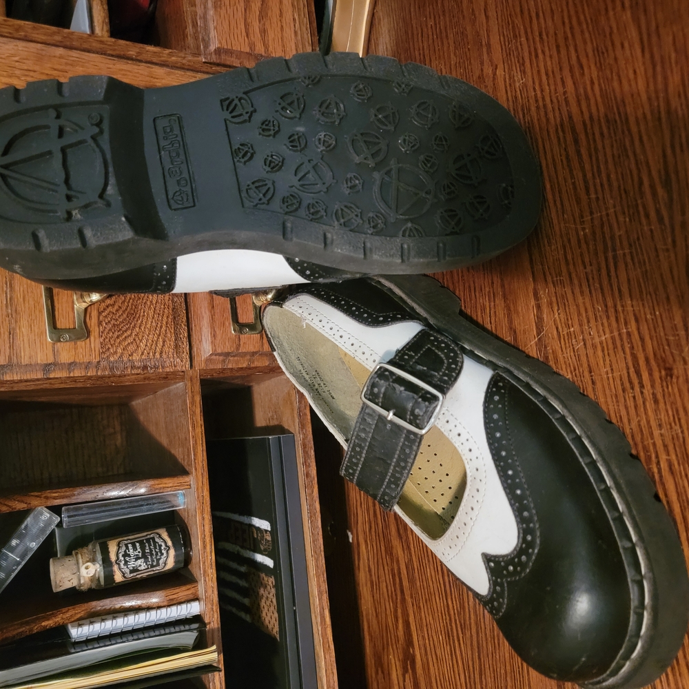 Black and White  Brogue Mary Jane